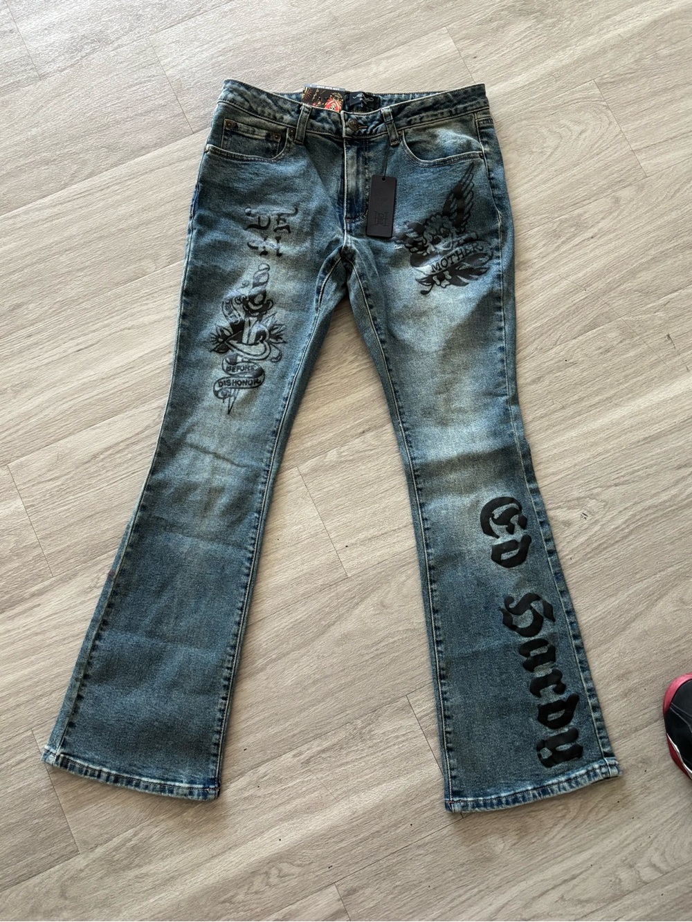 NWT Ed Hardy Tattoo Bootcut Jeans
